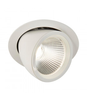 Axial LED Indoor Recessed Downlight Tilt Matt White Paint 4000K