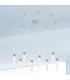 Raggio Cluster Pendant Ceiling Light 8 Light Silver Leaf-2