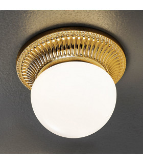 Milord Glass Globe Ceiling Light French Gold-2
