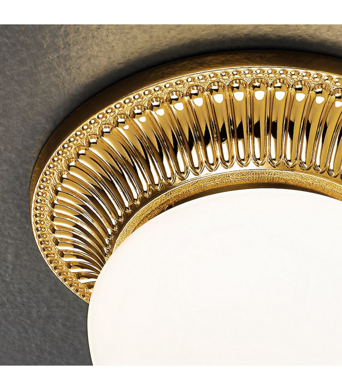 Milord Glass Globe Ceiling Light French Gold-3