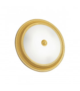 Milord Glass Decorative Flush Ceiling Light 3 Light 24 Carat Gold-1