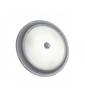 Milord Glass Decorative Flush Ceiling Light 3 Light Chrome-1