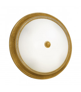Milord Glass Decorative Flush Ceiling Light 4 Light French Gold-1