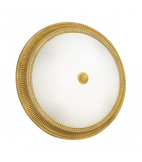 Milord Glass Decorative Flush Ceiling Light 4 Light 24 Carat Gold-1