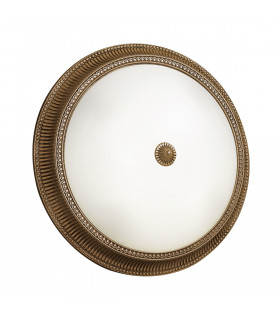 Milord Glass Decorative Flush Ceiling Light 4 Light Antique Brass-1