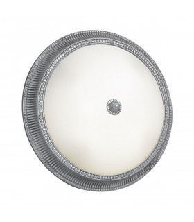Milord Glass Decorative Flush Ceiling Light 4 Light Chrome-1
