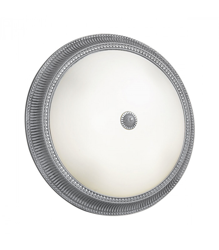 Milord Glass Decorative Flush Ceiling Light 4 Light Chrome-1