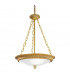 Milord Glass Cylindrical Pendant Ceiling Light 3 Light French Gold-1