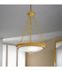Milord Glass Cylindrical Pendant Ceiling Light 3 Light French Gold-2