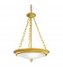 Milord Glass Cylindrical Pendant Ceiling Light 3 Light 24 Carat Gold-1
