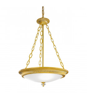 Milord Glass Cylindrical Pendant Ceiling Light 3 Light 24 Carat Gold-1