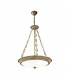 Milord Glass Cylindrical Pendant Ceiling Light 3 Light Antique Brass-1