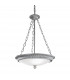 Milord Glass Cylindrical Pendant Ceiling Light 3 Light Chrome-1