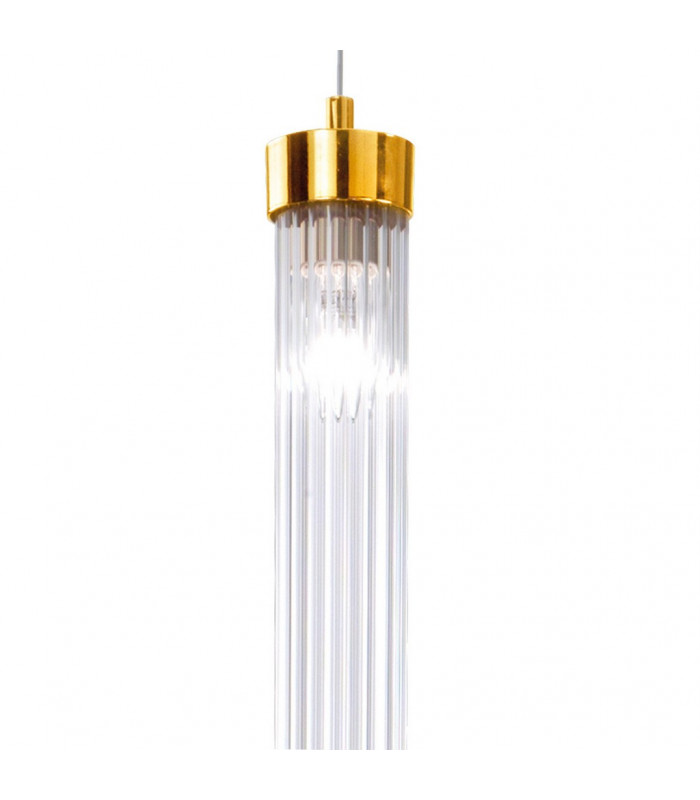Raggio Glass Slim Pendant Ceiling Light Gold Leaf-3