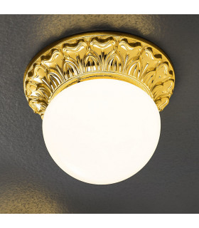 Milady Glass Globe Ceiling Light 24 Carat Gold-2