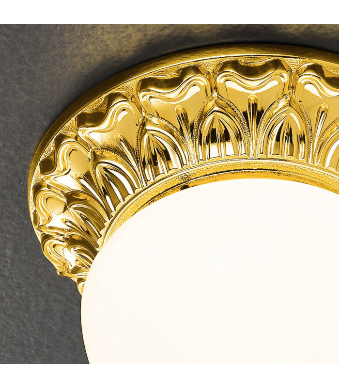 Milady Glass Globe Ceiling Light 24 Carat Gold-3