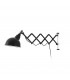 1 Light Indoor Extendable Wall Light Black, E27 - 1