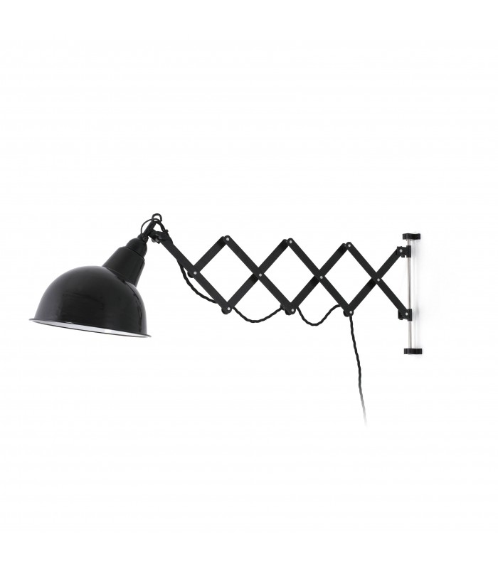 1 Light Indoor Extendable Wall Light Black, E27 - 1