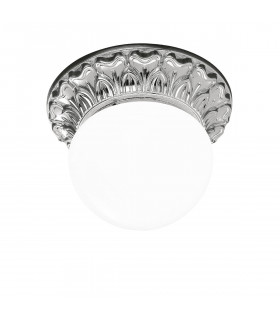 Milady Glass Globe Ceiling Light Chrome-1