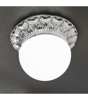 Milady Glass Globe Ceiling Light Chrome-2