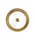 Milady Glass Bowl Semi Flush Ceiling Light 3 Light French Gold-1