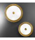 Milady Glass Bowl Semi Flush Ceiling Light 3 Light French Gold-2