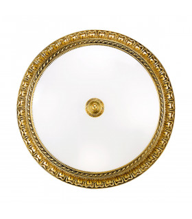 Milady Glass Bowl Semi Flush Ceiling Light 4 Light French Gold-1