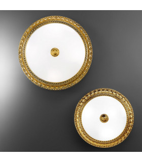 Milady Glass Bowl Semi Flush Ceiling Light 4 Light French Gold-2
