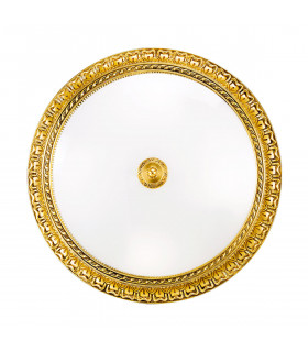 Milady Glass Bowl Semi Flush Ceiling Light 4 Light 24 Carat Gold-1