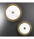 Milady Glass Bowl Semi Flush Ceiling Light 4 Light Antique Brass-2