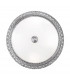 Milady Glass Bowl Semi Flush Ceiling Light 4 Light Chrome-1