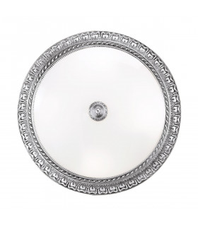 Milady Glass Bowl Semi Flush Ceiling Light 4 Light Chrome-1