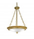 Milady Glass Cylindrical Pendant Ceiling Light 3 Light French Gold-1