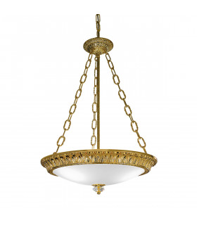 Milady Glass Cylindrical Pendant Ceiling Light 3 Light French Gold-1