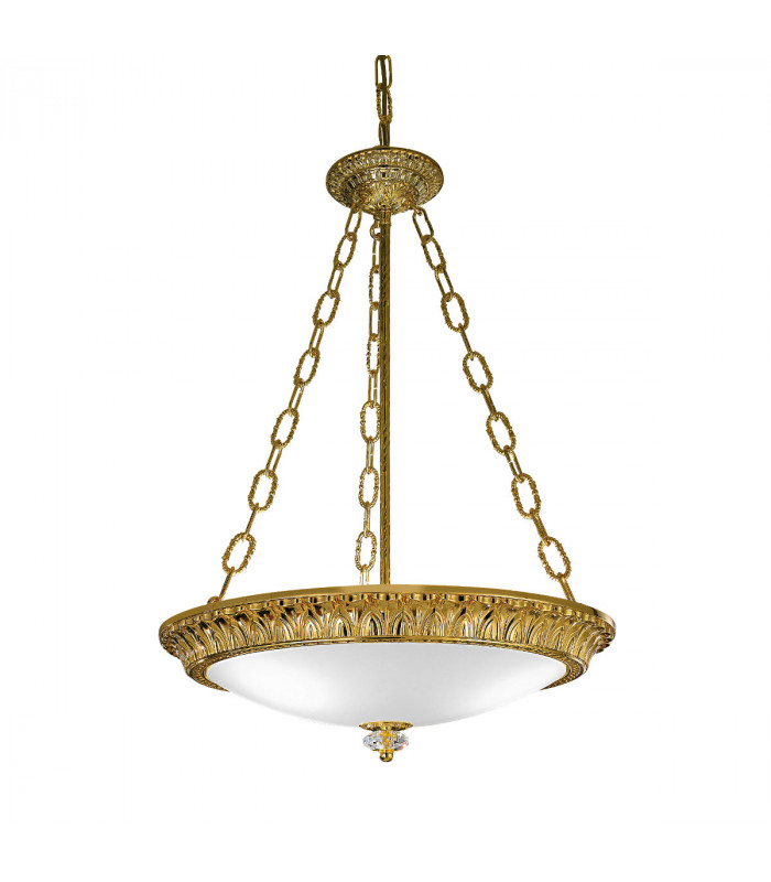 Milady Glass Cylindrical Pendant Ceiling Light 3 Light French Gold-1