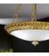 Milady Glass Cylindrical Pendant Ceiling Light 3 Light French Gold-2