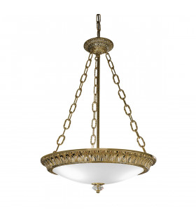 Milady Glass Cylindrical Pendant Ceiling Light 3 Light Antique Brass-1