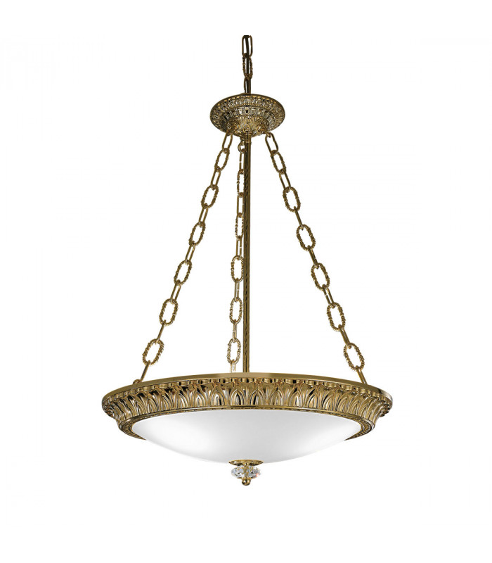Milady Glass Cylindrical Pendant Ceiling Light 3 Light Antique Brass-1