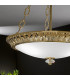 Milady Glass Cylindrical Pendant Ceiling Light 3 Light Antique Brass-2