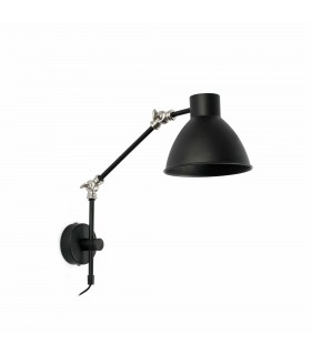 Adjustable 1 Light Indoor Wall Light Black, E14 - 1