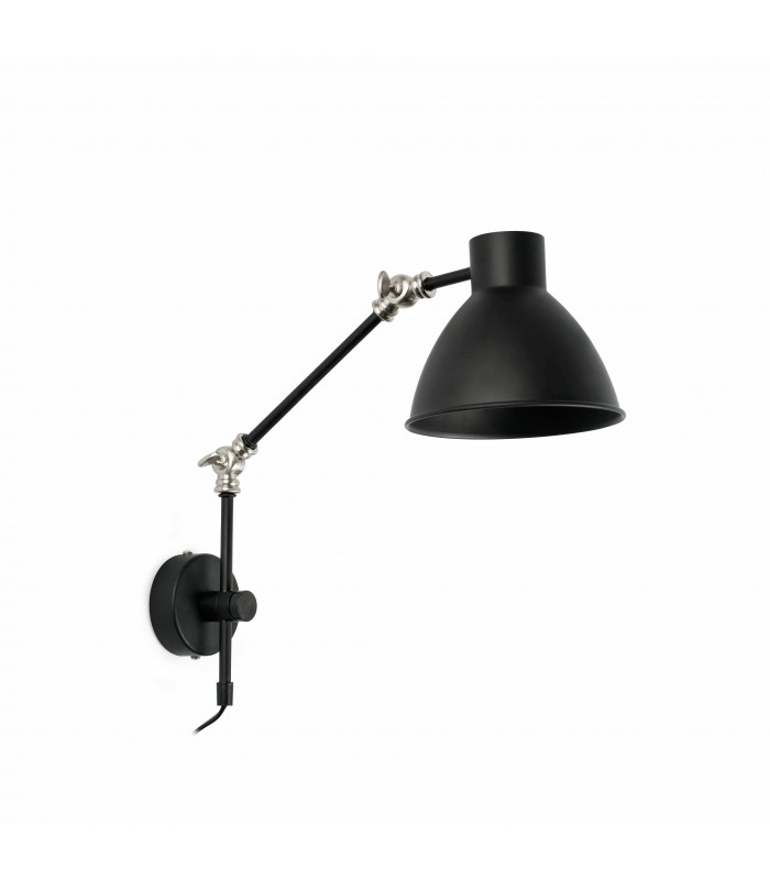 Adjustable 1 Light Indoor Wall Light Black, E14 - 1