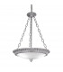 Milady Glass Cylindrical Pendant Ceiling Light 3 Light Chrome-1