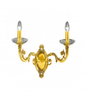 Contarini Candle Wall Lamp 2 Light 24 Carat Gold-1