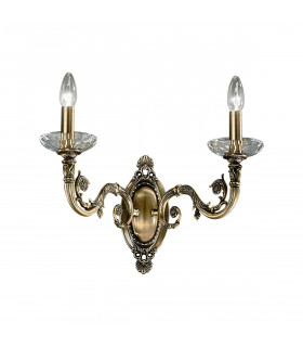 Contarini Candle Wall Lamp 2 Light Antique Brass-1