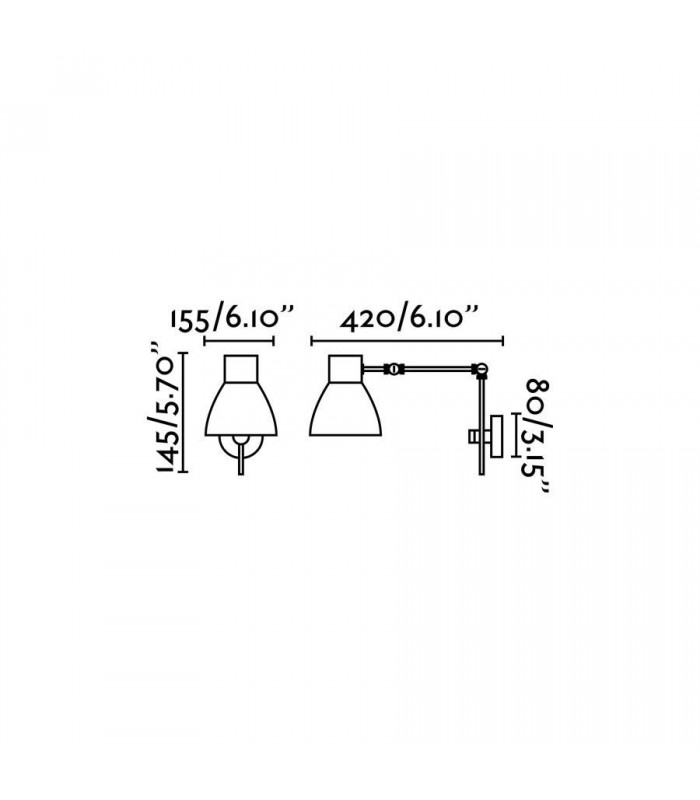 Adjustable 1 Light Indoor Wall Light Black, E14 - 3