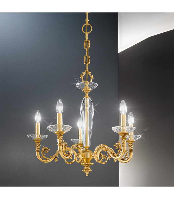 Contarini Multi Arm Chandeliers 5 Light French Gold-2