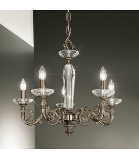 Contarini Multi Arm Chandeliers 5 Light Antique Brass-2