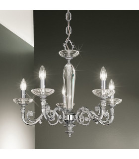 Contarini Multi Arm Chandeliers 5 Light Chrome-2