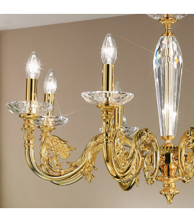 Contarini Multi Arm Chandeliers 8 Light French Gold-2