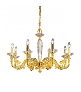 Contarini Multi Arm Chandeliers 8 Light 24 Carat Gold-1